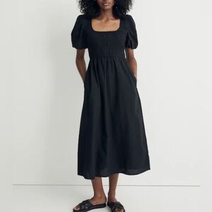Madewell Lucie puff-sleeve midi dress